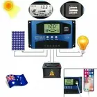 100A MPPT Solar Panel Charge Controller Regulator Smart Dual USB 12V 24V LCD