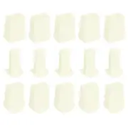 25Pcs Plastic Flat Bell End Stoppers, Cord Ends Lock with Lid, Beige