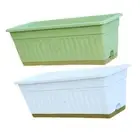 Window Box Planter with Drainage Holes Container Home Nursery Flower Pot