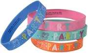 Amscan Peppa Pig Confetti Party Rubber Bracelets Favors (Pack of 4)