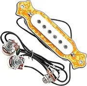 Levemolo 1 Set Acoustic Guitar Pickup Multi Function Control Enhance Sound for Electric and Acoustic Guitars Easy Installation for Musicians