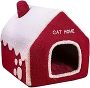 WeiLaiKeQi Cat Bed Kitten Cave Bed Snooze Indoor Self Warming Kennel Pet House, Cat Nest for Poodle, Hamster, Bunny, Kitten Chihuahua