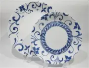 ❤️ 1 Corelle ARTEMIS *Choose: DINNER or LUNCH PLATE *Cool Blue Floral Tendrils