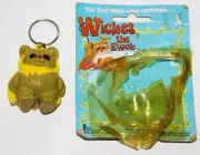 Star Wars ROTJ Wicket the Ewok 3-D PVC Key Chain 1983 Adam Joseph Loose UNUSED