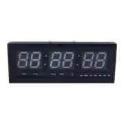 Jumbo Digital LED Wall Clock Timer Calendar Temperature Display Red