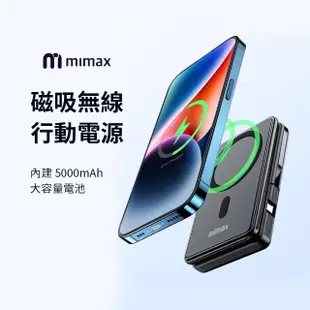 【小米有品】W19 5000mAh 15W 單孔輸出 米覓 mimax 折疊磁吸行動電源(Magsafe)