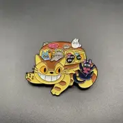 Studio Ghibli Totoro Cat Bus Catbus Jiji Soot Sprites Pin Badge Brooch