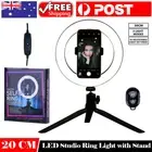 20cm LED Selfie Ring Light with Tripod Stand and Phone Holder For Live Vlogging