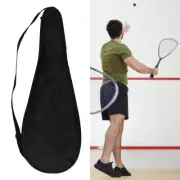 BLACK Squash Racquet Cover Bag Padded Racket Carrying Bag With Strap HO