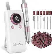 MelodySusie Professional Rechargeable Nail Drill Kit - 30,000 RPM Cordless Electric Nail File with Bits & Bracket for Gel Polish Removal, Portable E-File for Home or Salon Manicure & Pedicure, SC330G