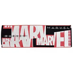 小禮堂 MARVEL 棉質長毛巾 34x110cm (紅黑文字款) 4992272-715064