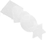 CORHAD Educational DIY Bean Templates 4pcs Geometric Stencils for Boys and Girls Safe Material Promote Spatial Thinking