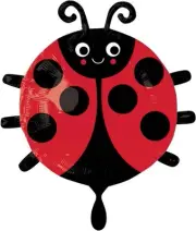 Junior Shape XL Happy Ladybug S50 Foil Balloon, Multicolour, 45 cm Size