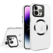 For iPhone 15 Pro Max PC+Phone Case Compatible with MagSafe Lens Film Kickstand Matte Cover