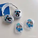 可愛彩色小狗透明蘋果AIRPODSMAX耳機殼橫頭樑架保護套頭戴式耳機AIRPODS MAX頭戴式耳機保護套