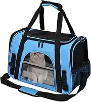 Cat Bag, Pet Shoulder Carrier, 17.32x11.42x10.24 inches Breathable Lightweight Design Soft Travel Carrying Tote, Portable Dog Carrier for Outdoor Walks and Vet Visits