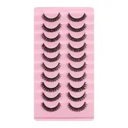20pcs False Eyelashes Eye Lashes Natural Thick Fake False Lash Handmade Extension-A