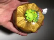 Orgonite - Yellow GLOW Flower Puck - Aussie Made - Inc Tensor Ring - 110gr