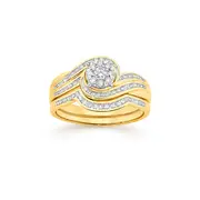 9ct Gold Diamond Bridal Set