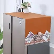 Namzi 1 piece double door refrigerator dust cover single door cover cloth washing machine microwave lace flower oil proof waterproof dust cover 170 * 60cm (orange)