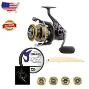 Complete Bass Fishing Reel Kit: Aluminum BG Reel, Braided Line & SP Minnow Lure