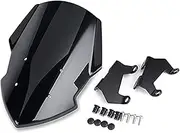 Vuzmode Motorcycle Wind Deflector, for MT 15, for MT15, for MT-15 Motorcycle Windscreen Windshield 2019 2020 2021 Motorbike Windshield Motorcycle Windshield(Black)