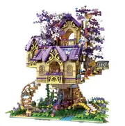 NNEOBA Purple Fairy Tree House 2242PCS Modular Building Blocks Bricks Educational Toys Birthday christmas Gift