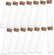 Zerodeko Herbarium Bottles 24pcs Small Glass Sample Vials Apothecary Bottles Glass Vial Cork