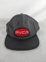 RVCA Snapback Hat Cap Mens OSFM Gray Embroidered Logo