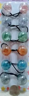 blue green Elastic holder bead girl hair knocker ball