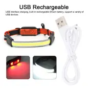Outdoor USB Rechargeable COB Headlamp Adjustable Headband Light For Fishing CH