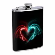 Fire And Ice Em5 Flask 8oz Stainless Steel Hip Drinking Whiskey