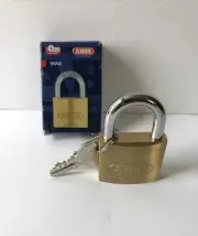 ABUS 55/40 Solid Brass Padlock with Hardened Steel Shackle, NIB, Free Shipping