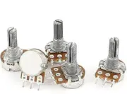 Aexit 5 (Potentiometer) Pcs B50K Type B 50K Ohm 3 Terminal Single Linear Rotary (98ry783qf323) Taper Potentiometer