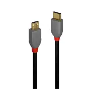 Lindy 2m USB-C 2.0 to Micro-B Cable - Anthra Line
