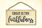 accent wall decor great is thy faithfulness wood sign