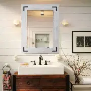 Bathroom Vanity Mirror Large Rustic Farmhouse Country Wood Vintage Style 32x24