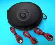 Hard Case Plus 3 accessory CABLES for Beats STUDIO 3/ 2 , SOLO 3/2 Headphones