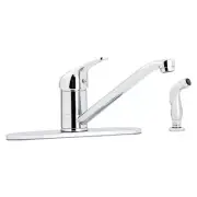 AmazonBasics Classic Kitchen Faucet with Sprayer - Polished Chrome
