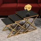 Nicole Gold Silver Nest of Tables
