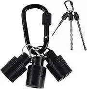 Key Chain Bit Holder | Shank Bit Holders,Quick Release Portable Drill Key Chain Carabiner for Electrician Construction Carpenter Maintenance Technician Workshop