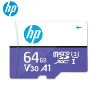 在飛比找PChome24h購物優惠-HP A1 U3 mircoSD 高速記憶卡 64GB