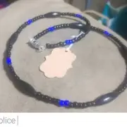 Thin Blue Line Necklace Police Size- 21 Inch