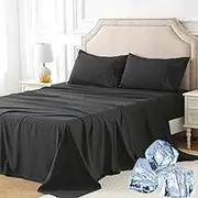 2000TC Cooling Bamboo Sheet Set - 4 Pieces (King/Queen/Super King) - Ultra-Soft Bamboo Fiber Bedding, Breathable-Luxurious Hotel，Purple,Double Size