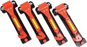 4 PCS GoDeCho Car Emergency Escape Window Breaker and Seat Belt Cutter Hammer with Light Reflective Tape,Life Saving Survival Kit