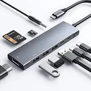 USB C to HDMI Adapter for iPad Pro 2020/2018,iPad Air 4,iPad mini 6,Type-c hub with 3.5mm Headphone Audio Jack,4K HDMI,USB3.0,USB C Power Delivery,Dex Dock for Galaxy S21/Note20/TabS7