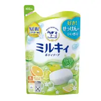在飛比找遠傳friDay購物精選優惠-日本COW牛乳石鹼 牛乳精華沐浴乳補充包(柚子果香)400m