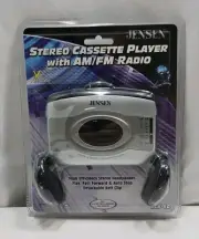 Jensen SCR-60 Portable Stereo Cassette Tape Player AM/FM Radio *NEW,SEALED*