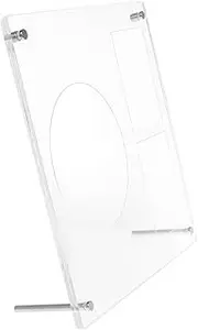 MUELODSIC Cd Display Stand Clear Acrylic Design Space-saving Album Holder for and Modern Multifunctional Rack for Home and