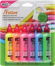 Tulip Dimensional Fabric Paints 1.25oz 6/Pkg Neon